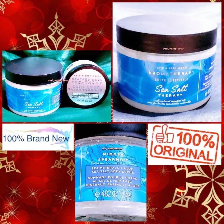 Bath & Body Works MIMOSA SPEARMINT Sea Salt Body Scrub Glycolic Acid