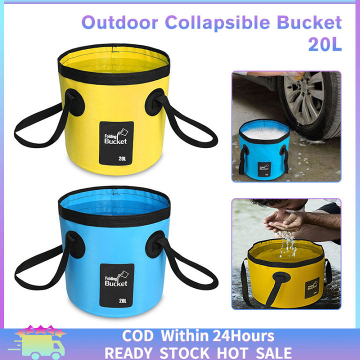 20l Collapsible Water Bucket, Space Saving Wash Basin Collapsible Water  Storage Container Collapsible Camping Bucket For Outdoor Travel Hiking  Fishing