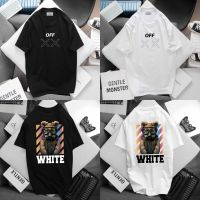 เสื้อยืด?off white งานสกรีนหมี ผ้าคอตตอน? งานไฮเอนด์เกรดพรีเมี่ยม