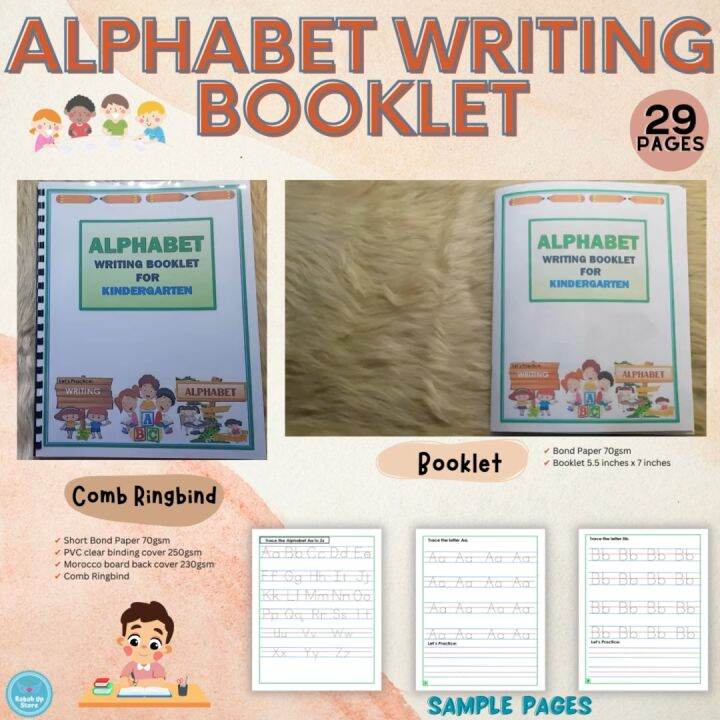 ALPHABET WRITING BOOKLET WORKBOOK TRACING LETTERS Preschool ...