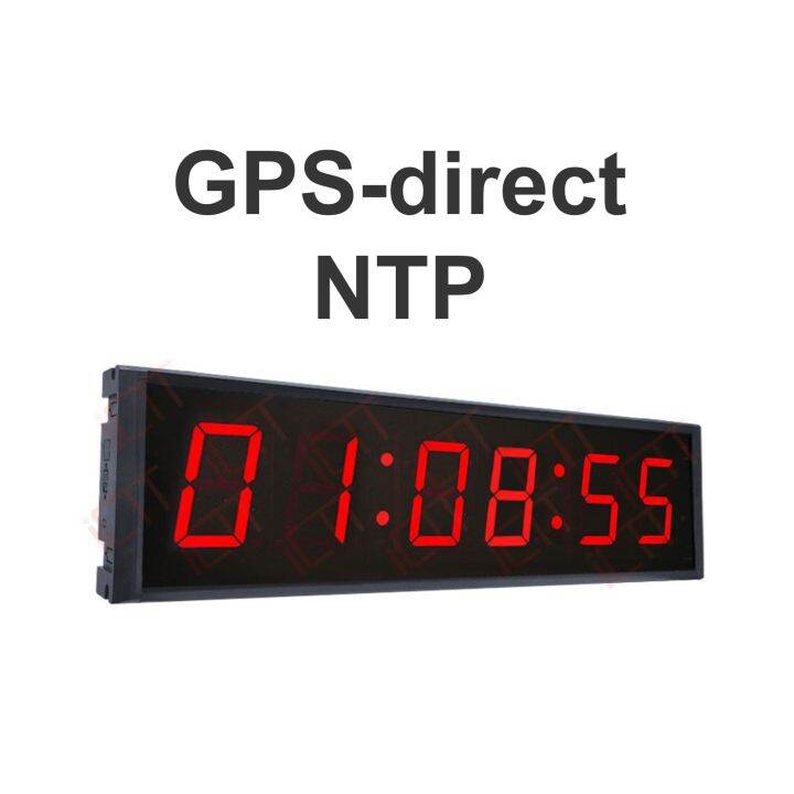GPS Digital Clock, Philippine Standard Time, 4 in., 6digit Green LED