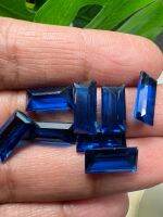 Lab blue spinel12x6mm 2 pieces