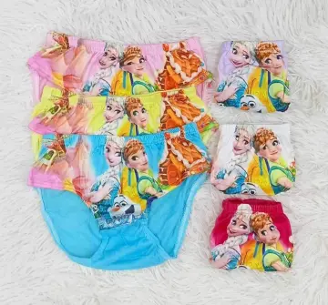 HuaX 5pcs/box Girls Cotton Panties Cartoon Elsa Frozen Princess Kids  Underpants Triangle Underwear for 3-10Y