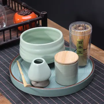 4pcs/set Matcha Making Kit With Easy-clean Tools, Tray, Bowl, Whisk For  Japanese Tea Ceremony