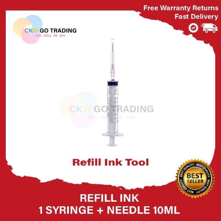 Printer Ink Refill Syringe with Needle Set (10ml) Refill Ink Syringe