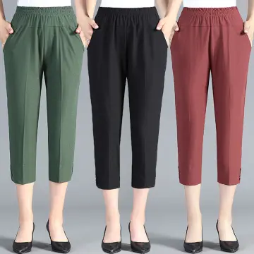 Elastic waist pants for hotsell elderly woman