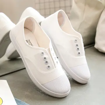 White canvas clearance shoes for ladies