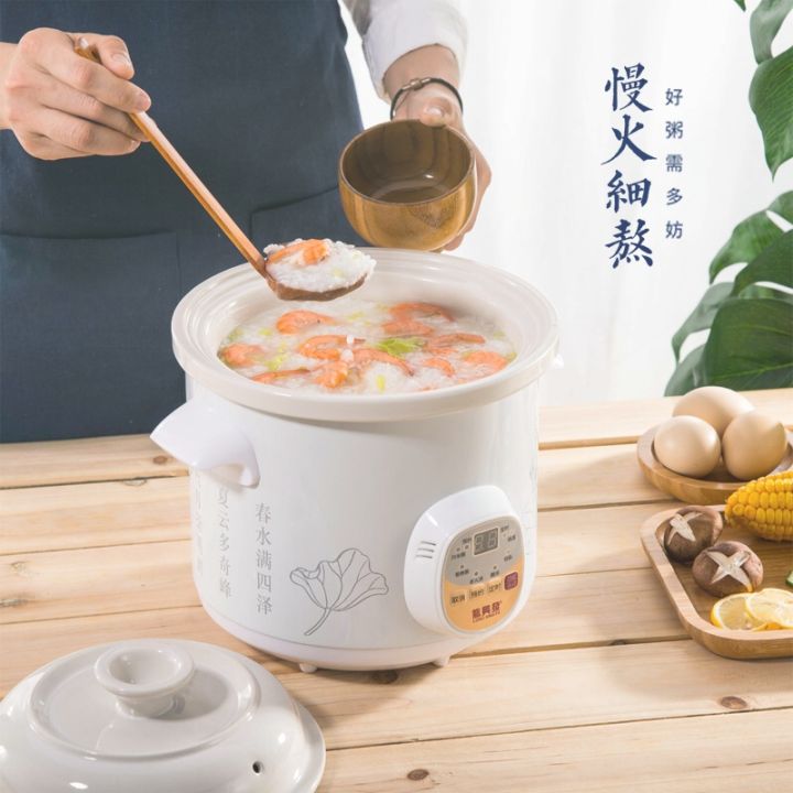 TIANJI Electric Claypot Crock Pot Stew Pot Rice Cooker Ceramic