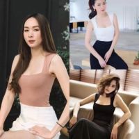 ?เสื้อกล้าม คอเหลี่ยม ผ้าเรย่อน ผ้าดีทรงสวยใส่สบาย อก 32-38 มี 7 สี ดำ ขาว เทา แดง กะปิ เบจ เหลือง