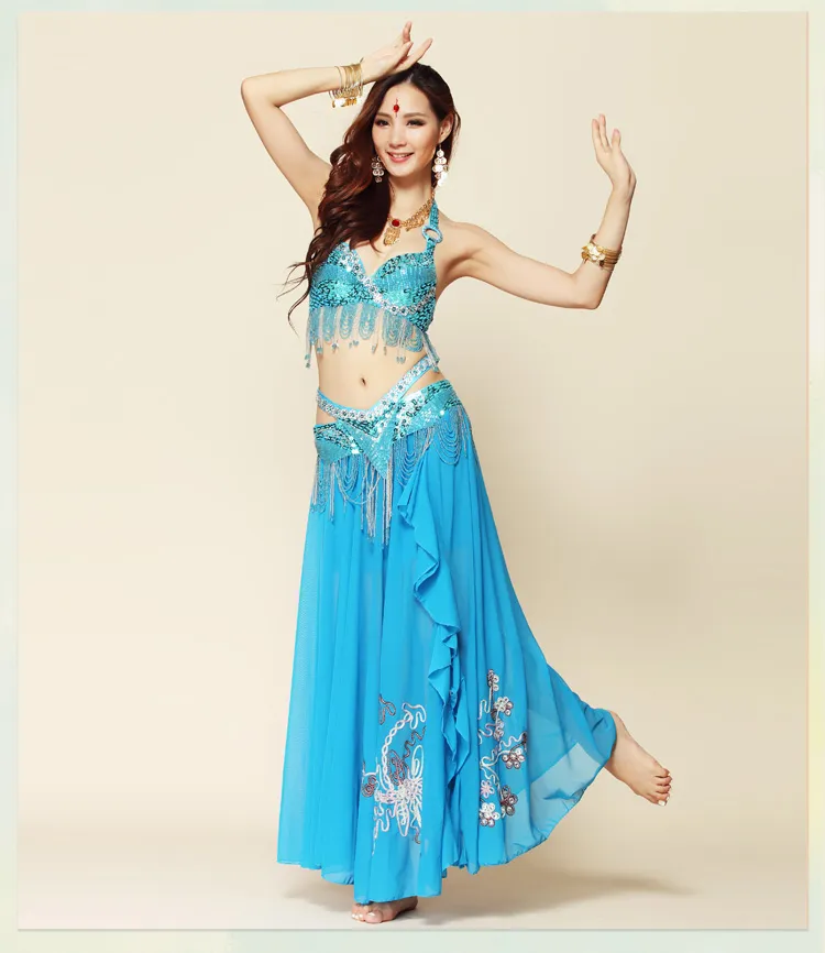 Sexy belly dance bra top beads embroidered sequins Dance bra Indian dance  performance suit Top bra