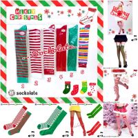 ( พร้อมส่งจากไทย ) ถุงเท้าแฟชั่นคริสต์มาส ถุงเท้าแซนตี้ สีแดง สีเขียว ถุงเท้าแฟชั่น ยาวคลุมเข่า ถุงเท้าคริสต์มาส