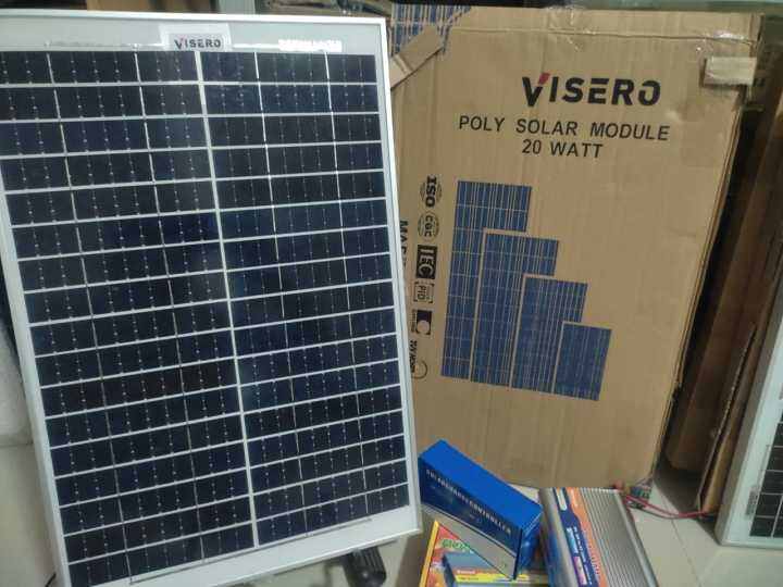 Paket 1 Set Lengkap Solar Panel Tenaga Surya 20Wp | Lazada Indonesia