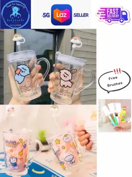 Cute Glass Korea Creative Cup, Korean Cute Glass Drink