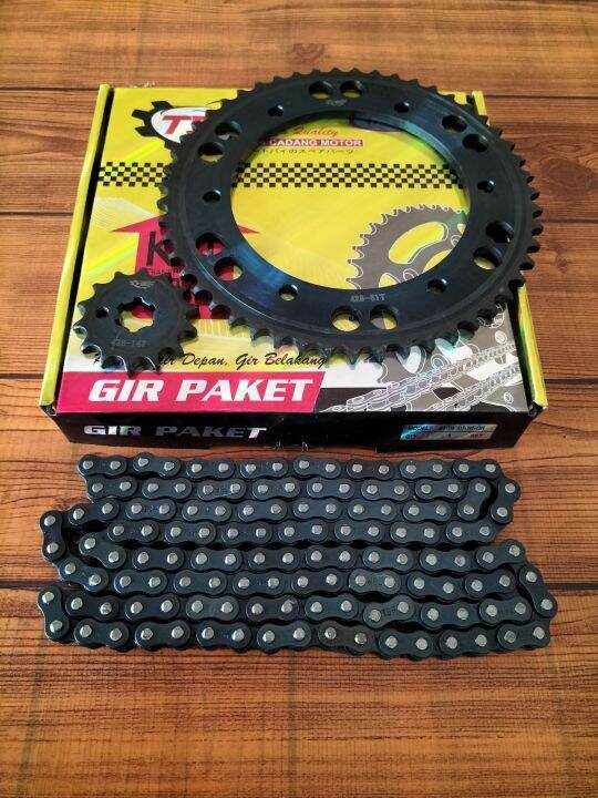 Gear Set Girset Gear Paket Komplit Plus rantai Yamaha WR155 WR155