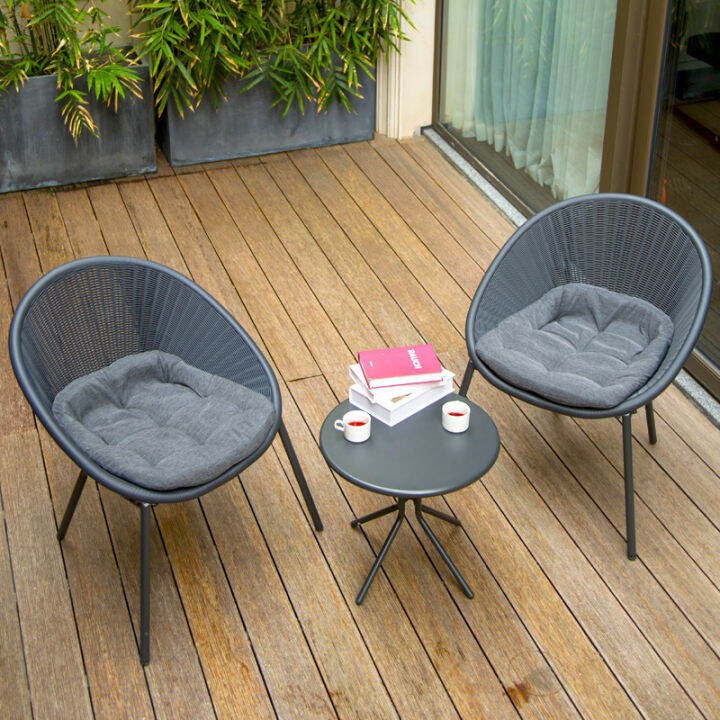 Nordic Modern Minimalist Balcony Small Table and Chair Leisure Tea