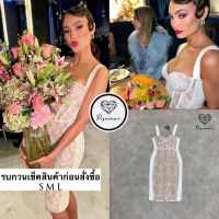 เดรสสายเดี่ยวแต่ฝลูกไม้ฉลุสีครีมทรงสอบ แต่งลูกไม้ฉลุบุซับในอย่างดี ดูแพง เป็น everydaylook ได้ทุกวัน ราคานี้มือต้องไวเลย