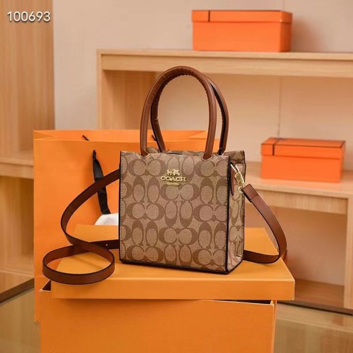 Chính Hãng) túi Xách COACH Reticule Chính Hãng Mới 2023 Túi Tote Mini Bằng  Da Pu