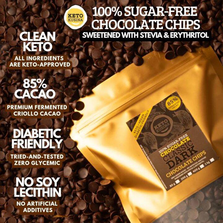 85 CACAO KETO VEGAN CHOCOLATE CHIPS Lazada PH