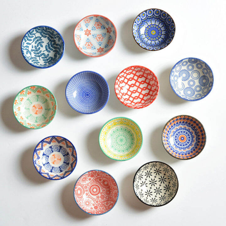 Nordic Style 3Inch Small round Dish Ceramic Condiment Saucer Japanese