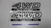 สติ๊กเกอร์แบบดั้งเดิม ติดข้างกระบะ NISSAN NAVARA NP300 คำว่า 4WD VDC TCS HSA HCA 1ชุด มี 2 ชิ้น sticker แต่งรถ ติดรถ นิสสัน นาวาร่า สีเงิน สีเทา ตัวหนังสือ