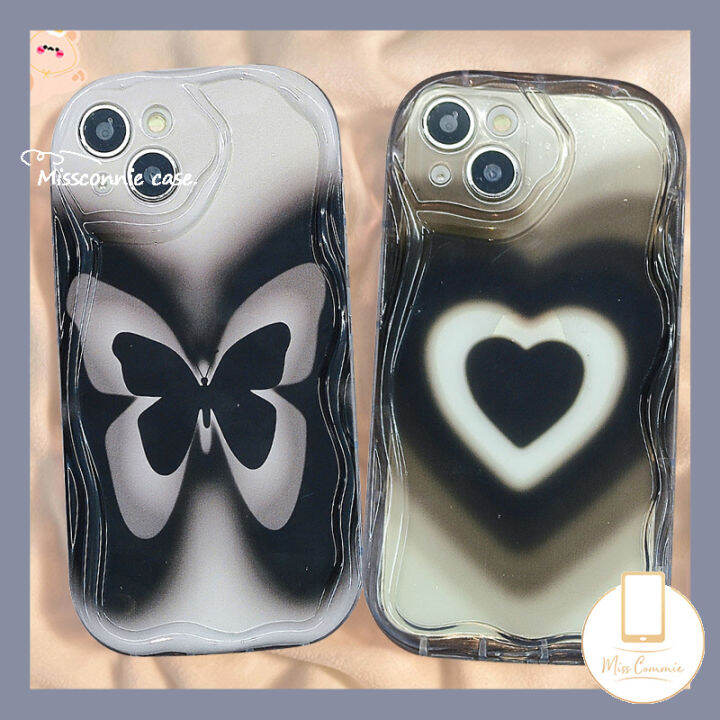 Missconnie เคส Art Love Heart Butterfly สำหรับ Redmi 12 12c A1 A2 10