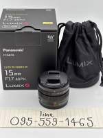 (สินค้ามือ2) เลนส์ panasonic 15f1.7 Leica (2408) *** มีรอยตรงบอดี้เลนส๋ ไม่มีผลต่อรูปค่ะ ***