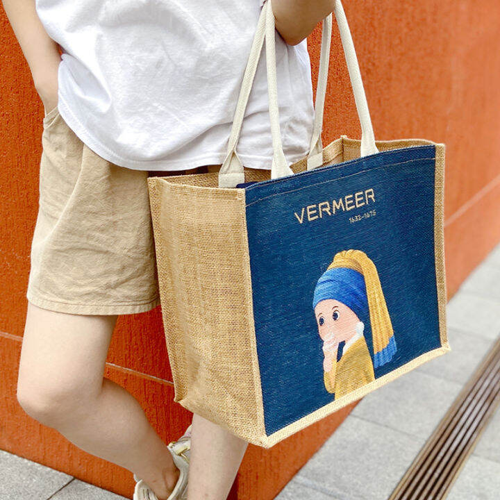 Square jute online bag