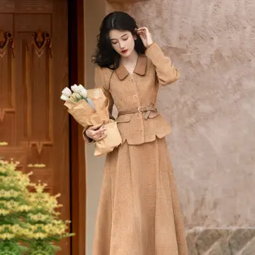 Wool midlength dress Chanel Grey size 38 FR in Wool  21407537