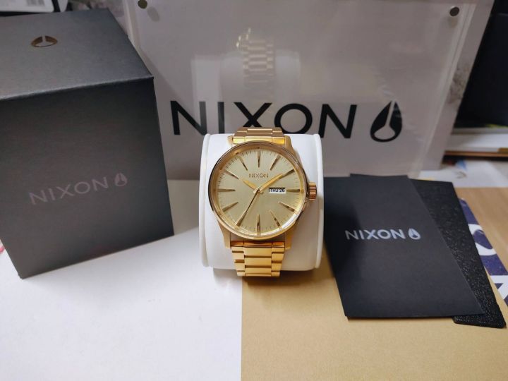 ประกันศูนย์ไทย-nixon-nxa356502-00-sentry-ss-นาฬิกาข้อมือผู้ชาย-สีทอง-ขนาดหน้าปัด-42-mm