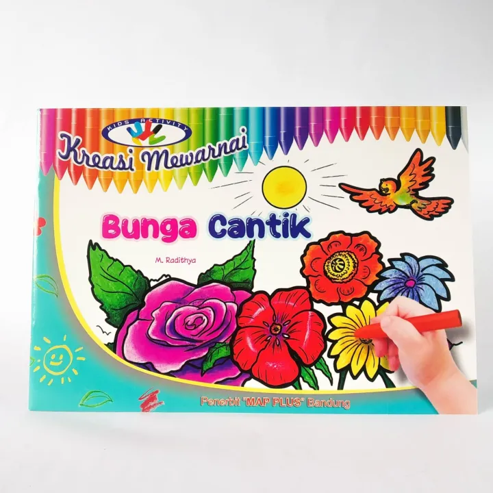 mewarnai gambar bunga cantik