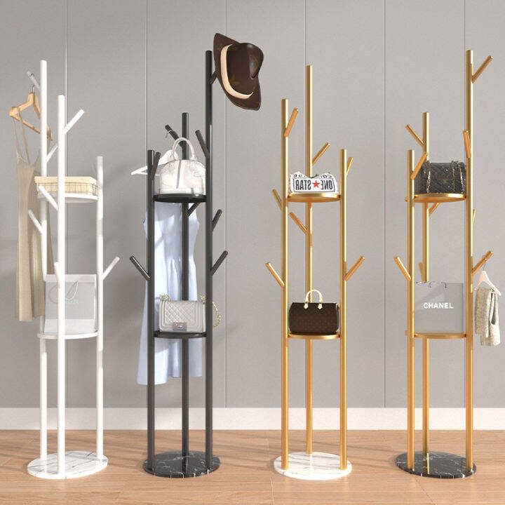 Light Luxury Coat Rack Clothes Rack Floor Rod Bedroom Room Corner