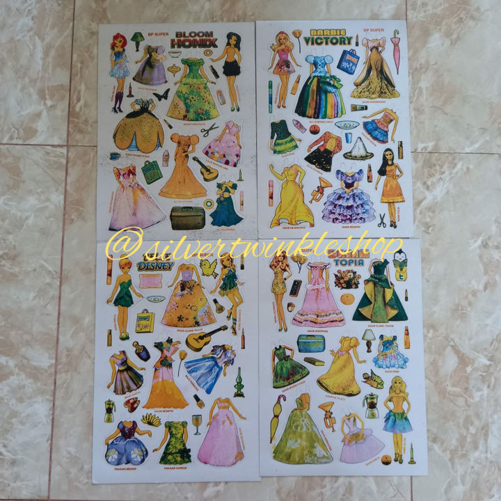 Mainan edukasi anak bongkar pasang paperdoll bp boneka kertas paper