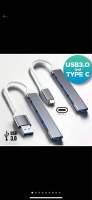 4พอร์ตตัวแยกชนิด C ฮับ3.0 USB 3.1อะแดปเตอร์ OTG สำหรับ Xiaomi Lenovo แมคคอมBook 13 15 Air Pro PC อุปกรณ์คอมพิวเตอร์