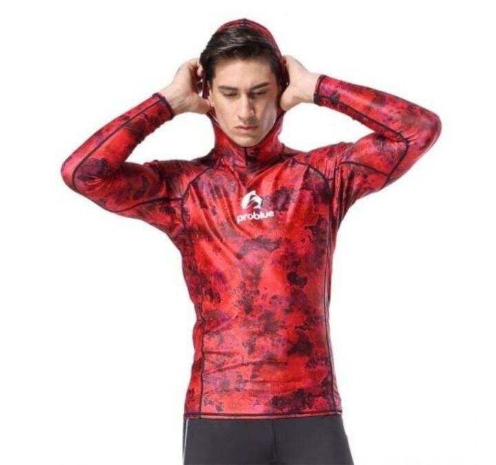 Problue Freediving Skindiving Rash Guard with Hood Lazada PH