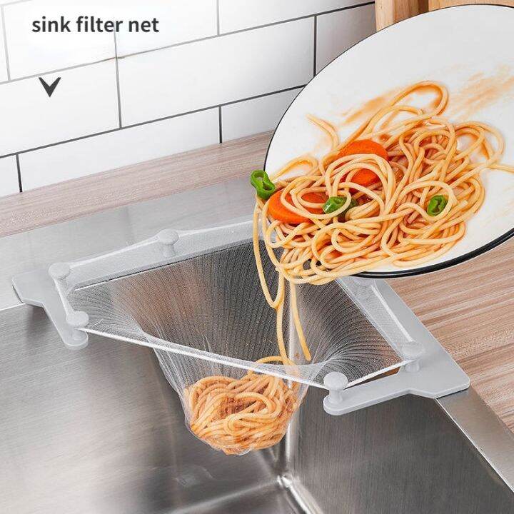Kitchen Sink Filter Net Rack Inverted Triangle Hanging Net Sink