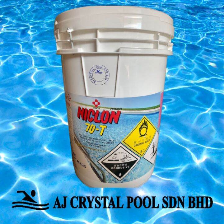 CRYSTAL POOL [𝐑𝐄𝐀𝐃𝐘 𝐒𝐓𝐎𝐂𝐊] CHLORINE 70 TABLET 45KG Lazada