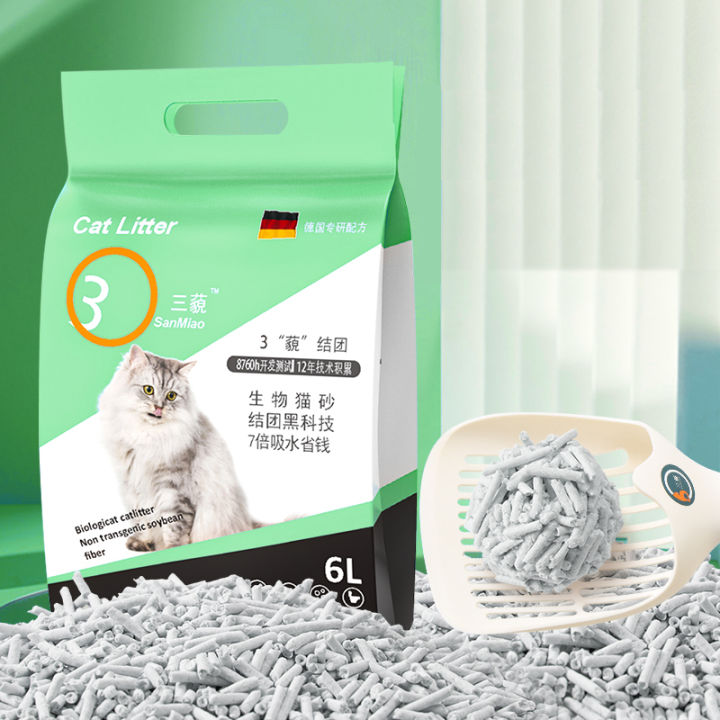 Sanyan Green Tea Tofu Cat Litter Deodorizing Dust-Free Toilet Mixed Cat ...