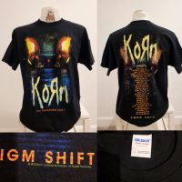 ?KORN เสื้อวง  เสื้อวงเมทัล งานลิขสิทธิ์แท้ นำเข้า-UK ป้ายGildanเก่า ของแท้?