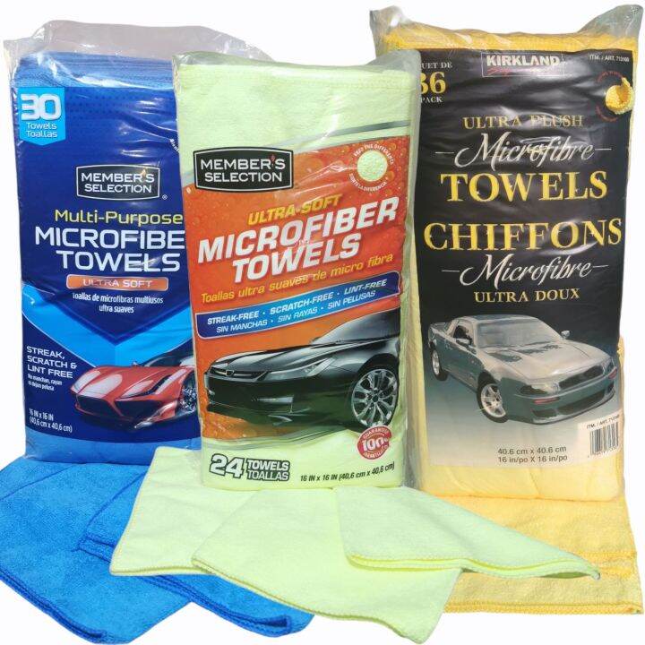 Ultra Soft & Kirkland Microfiber Towel 16in x 16in x 12 pcs, 24pcs, 30 pcs or 36 pcs Lazada PH