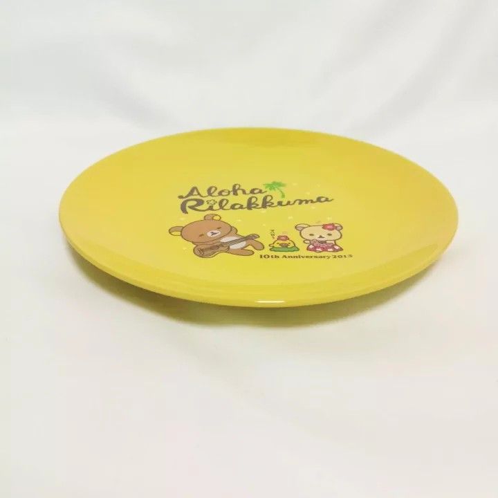 จานกลม-rilakkuma-รูปหมี-สีเหลือง-จากญี่ปุ่นน่ารัก