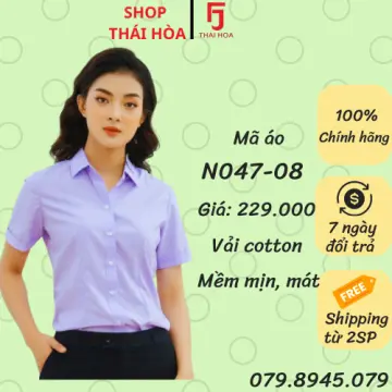 Mua Online áo sơ mi Thái Hoà vải sợi tre co giãn  giá sỉ chỉ 215000 đ