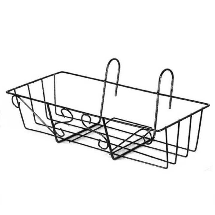 Flower Pot Rack Plant Holder Balcony Corridor Railing Hanging Organiser