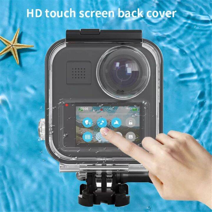 เคสกันน้ำ-gopro-max-รุ่นทัชสกรีน-waterproof-housing-case-for-gopro-max-diving-protection-underwater-dive-cover-hd-touchscreen-for-gopro-max-camera-accessories