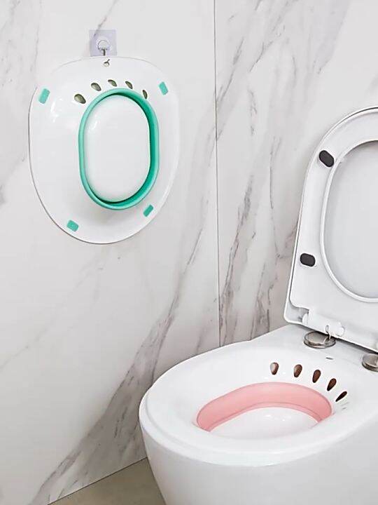 Foldable Sitz Bath Hemorrhoids Toilet Maternity with Sprayer Jet Pump Alat Buasir Cuci Sanitasi