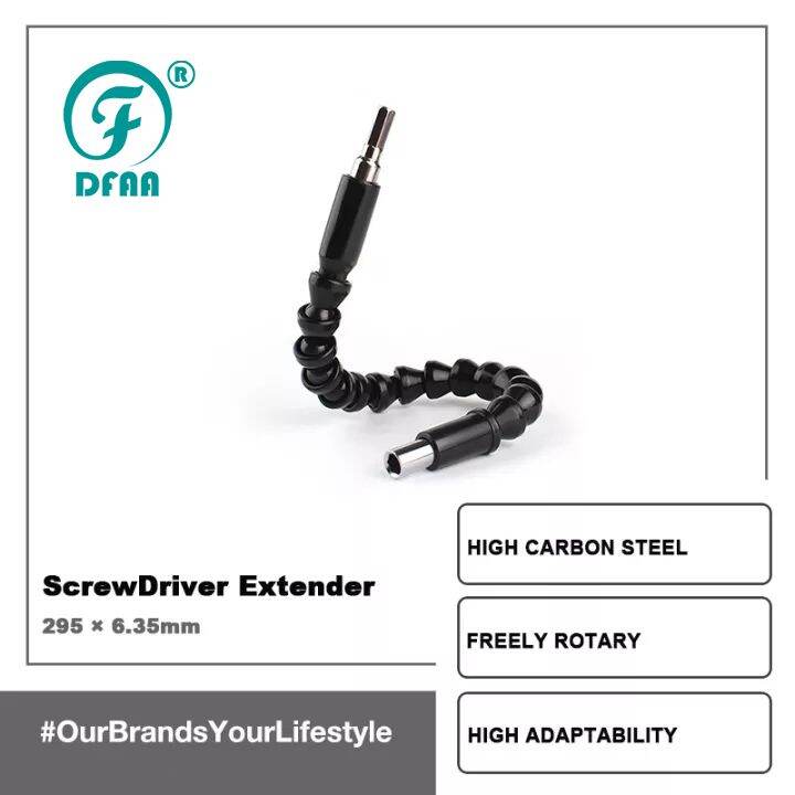 DFAA Snake Drill Bit ScrewDriver Extender Universal Snake Flexible Hose
