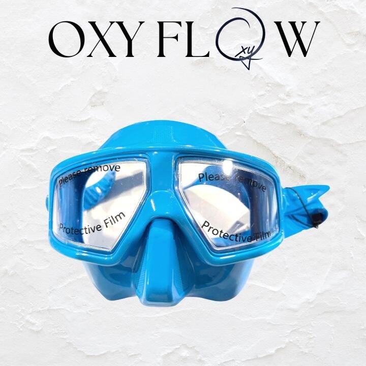 oxy-flow-mask-low-volume-mask-เลนส์-poly-carbonate-มุมมอง-180องศา-anti-fog