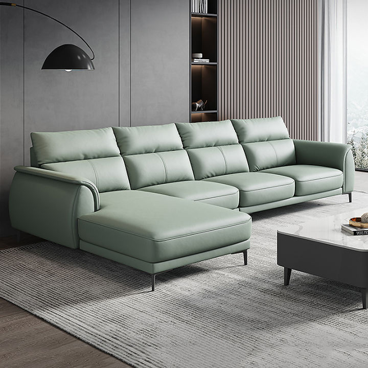 Leather Sofa Full-grain Leather Modern Minimalist Designer Large and ...