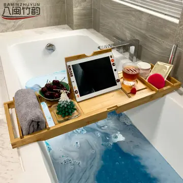 Scalable Bathtub Tray, Plastic Tub Shelf, Shower Bathtub Tray