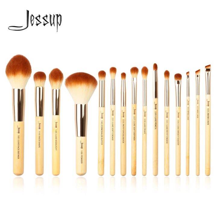 jessup-bamboo-brush-set-142-15pcs-เซ็ตแปรงด้ามไม้ไผ่-15-ชิ้น