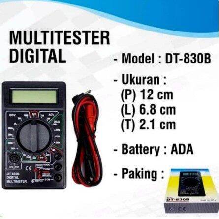 Multimeter DT830B / DT-830B Tofuda Model Avometer Multitester Digital ...